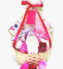 LADIES BIRTHDAY PAMPER SPA DAY GIFTSET BASKET-CANDLE-TREATS GIFT HAMPER-FOR HER