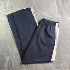 Nike Vintage Y2K Side Stripe Track Pants Boys Large 12-14 Navy Blue White