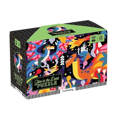 Dragons Glow In The Dark 100 Piece Puzzle for Kids Ages 5 and Up