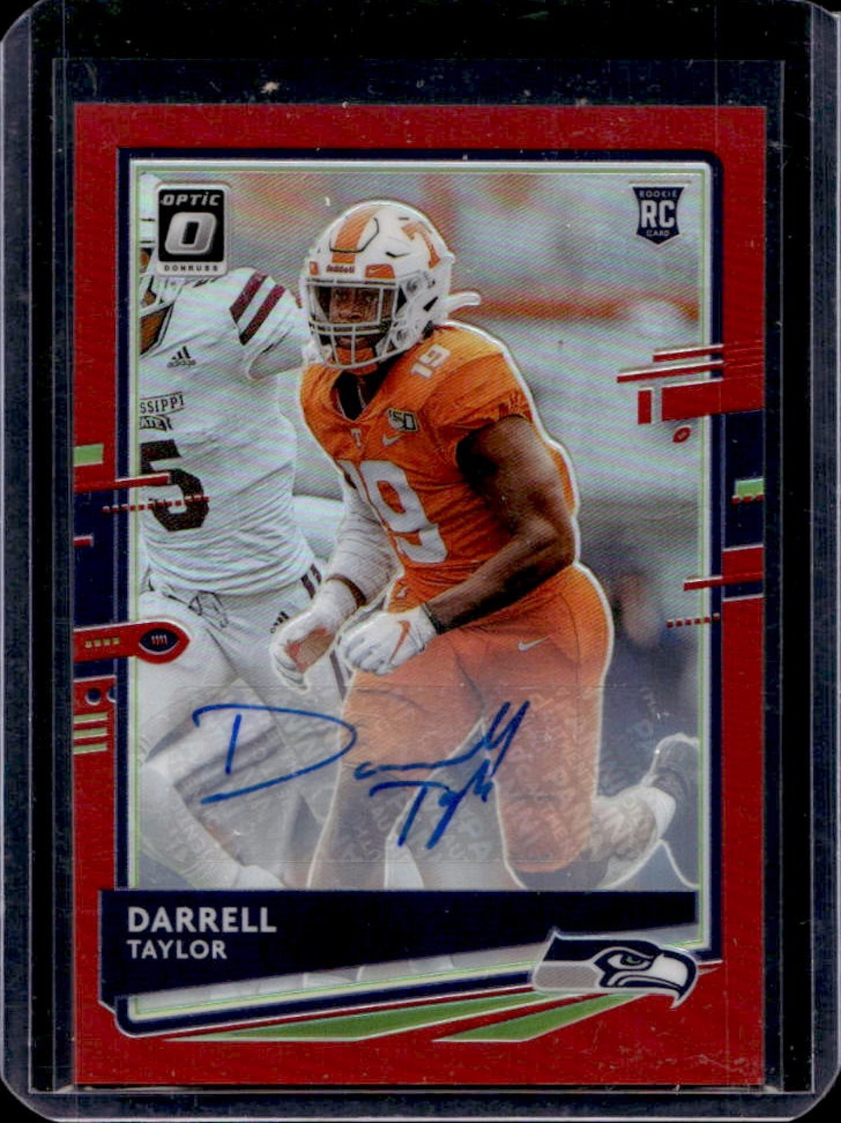 Darrell Taylor Panini Donruss Optic #136 Autograph-Red