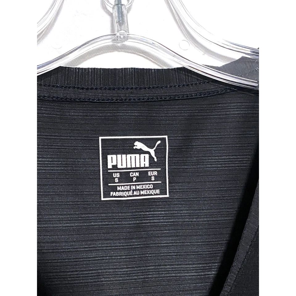 Camisa Puma Logo Negra Cuello en V Para Mujer S Atlética Ocio Deportiva Informal Activa Foto 4 de 4