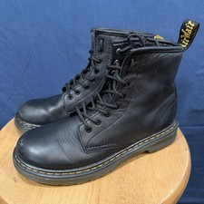 Dr. Martens 1460 J Juniors Kids Size 3 Black Boots Lace Up