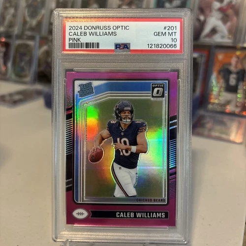 2024 Donruss Optic Caleb Williams #201 Pink PSA 10  ( RC ) 💥💥💥