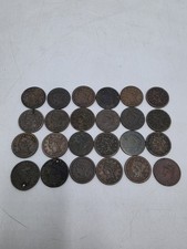 Lot de 24 gros centimes US date mixte circulés