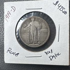 1919D Standing Liberty Quarter Key Date 90% Silver Coin Xf+ Detail In My Opinion
