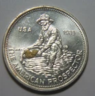 1985 Engelhard American Prospector & Gold Nugget  1oz Silver Round - No Reserve!