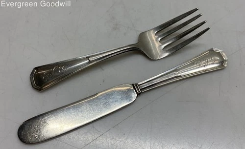 Rogers Lunt and Bowlen Sterling Silver Small Fork and Knife 43 Grams