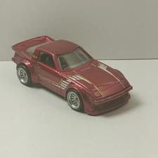 Hot Wheels 2011 Mazda RX-7 Red Rubber Wheel Swap Diecast Malaysia 30B