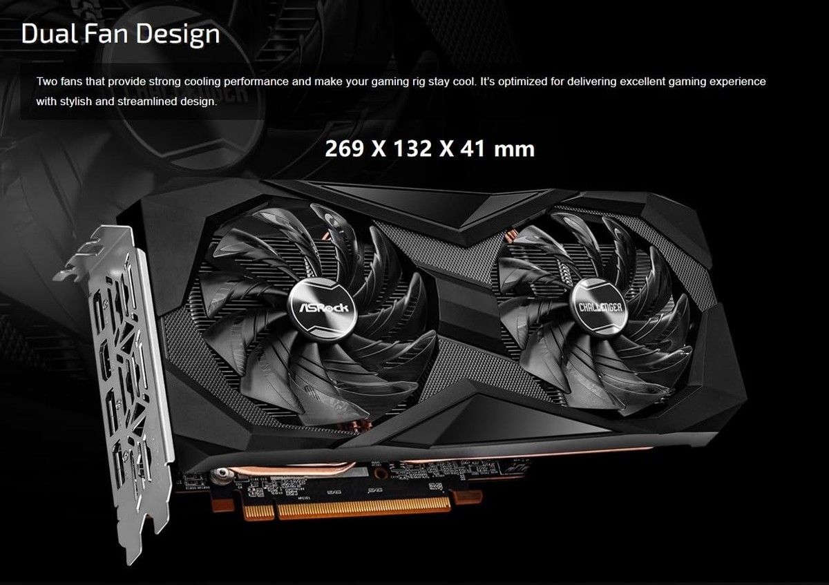 ASRock RX 6600 CLD Challenger D 8GB GDDR6 Graphics Card (‎90