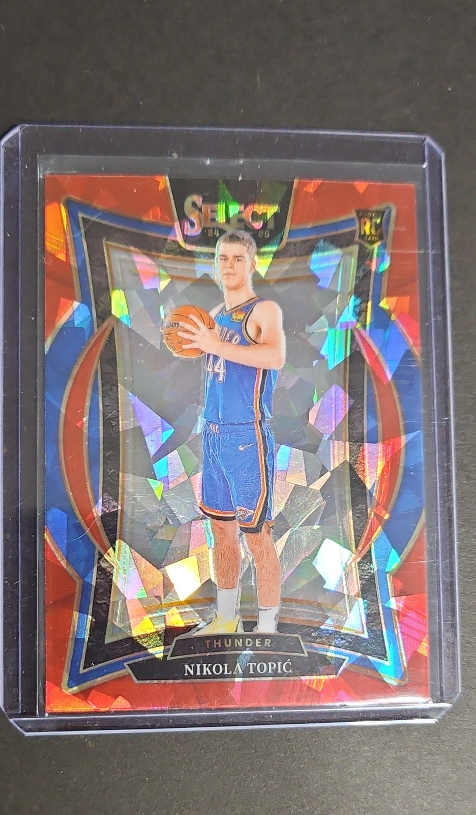 2024-25 Panini Select - Concourse Nikola Topic #89 Red Cracked Ice Prizm (RC)