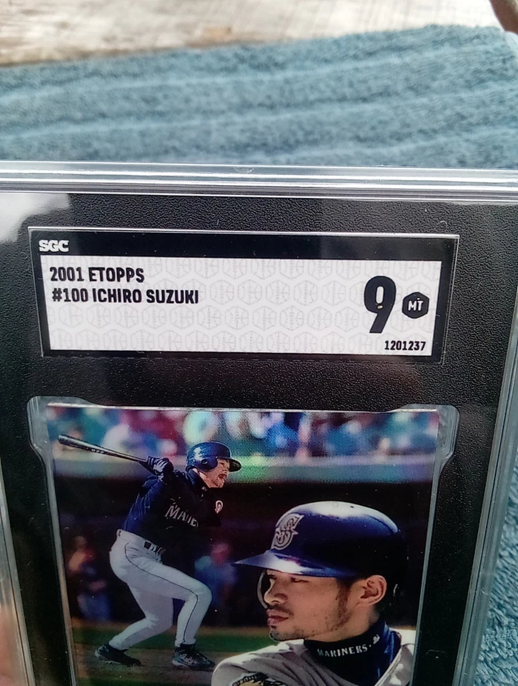 2001 Ichiro Suzuki eTopps Rookie Baseball Card # 100 Graded SGC 9 - Image 3 of 4