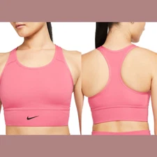 NWT Nike [ XS ] Dri-Fit Swoosh Long Line Sports Bra in Archaed Pink #5851