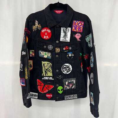 Supreme 18SS Patches Denim Trucker Jacket size S used | eBay Supreme 18SS Patches Denim Trucker Jacket size S used | eBay