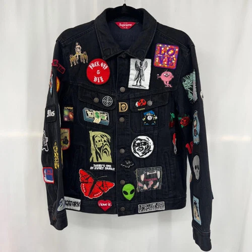 Veste de camionneur en denim Supreme 18SS patchs taille S d'occasion