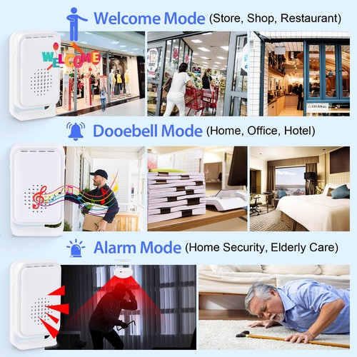 Home Window Door Infrared Sensor & Receiver Vibration Flash Setting Welcome Set - Picture 6 of 7