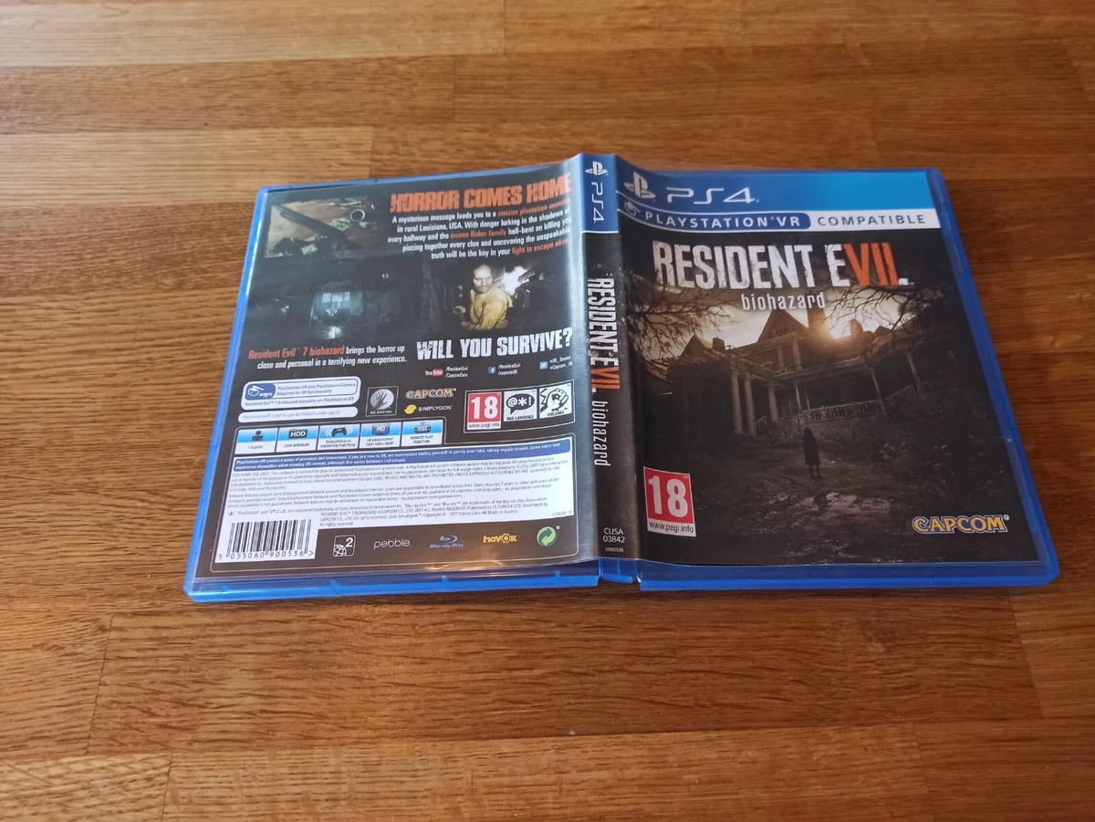 PS4 game Resident Evil 7 Biohazard boxed but no book PAL
