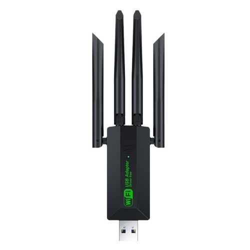 Adapter WIFI WLAN USB 3.0 Stick 1300Mbps Dual-Band Dongle 4 Antena do PC AG - Zdjęcie 2 z 6