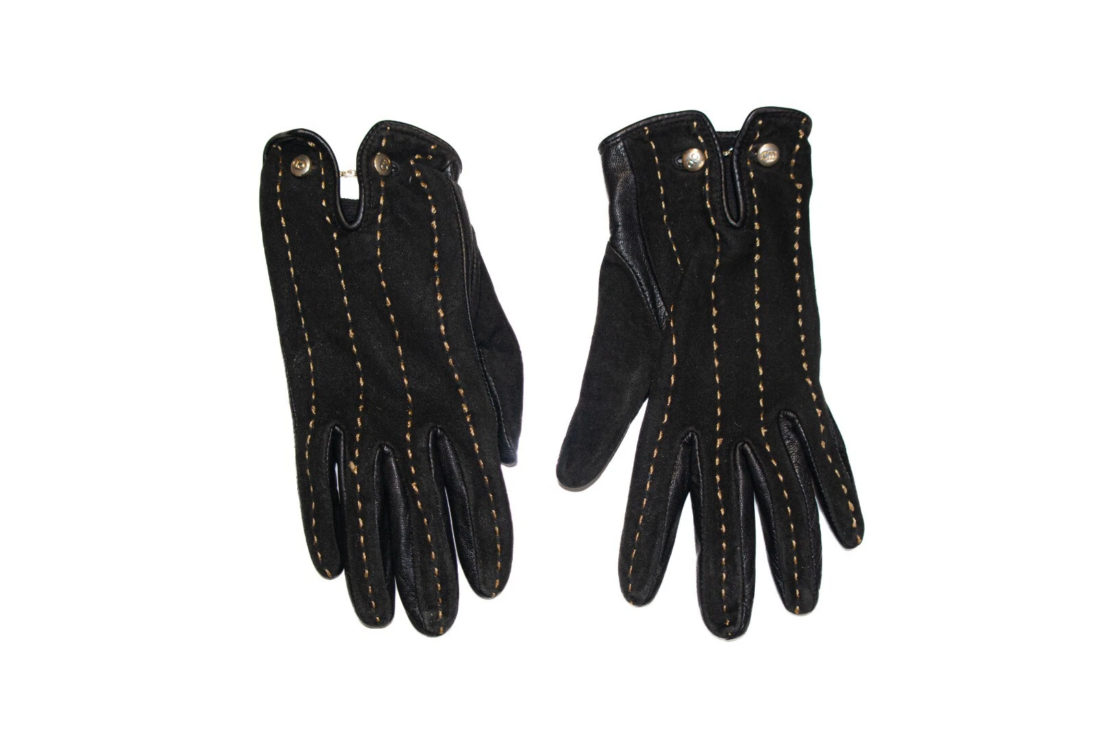 GANTS FEMMES EN CUIR DAIM VINTAGE CHRISTIAN DIOR 6,5