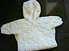 Vintage Infant Pastel Plaid Bunting Bath Terry Cloth Lined Hood