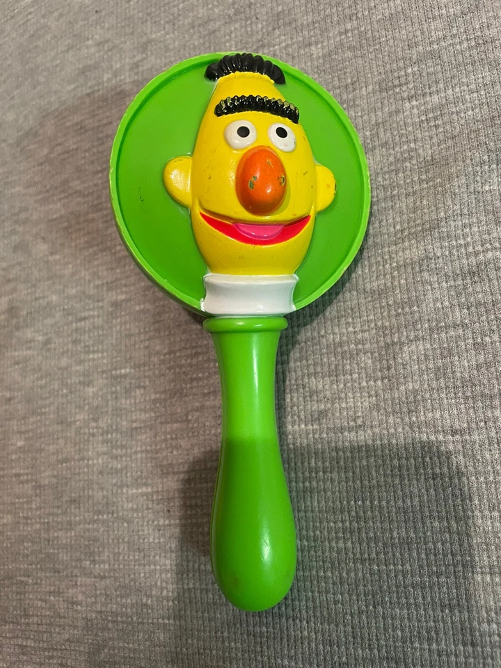 Vintage Sesame Street Bert & Ernie Baby Rattle, 2003 Plush Bert, Two Books HC - Image 2 of 4