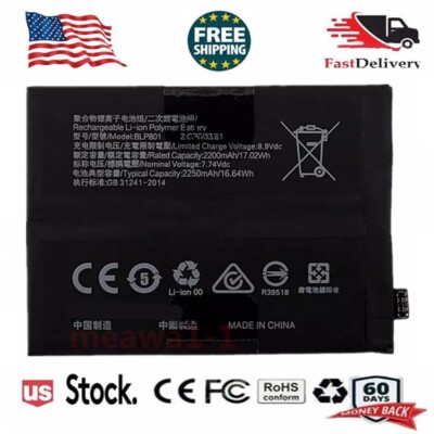 Battery BLP801 2250mAh For T-Mobile 1+ Oneplus 8T One Plus 8T KB2000 NEW Battery