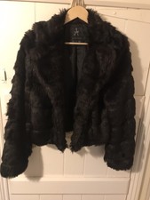 Atmosphere Faux Fur Dark Brown Jacket Size 10