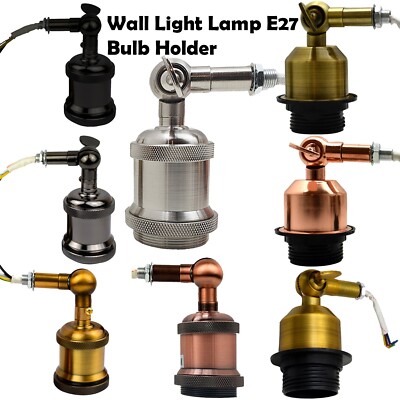 E27 Vintage Wandleuchte Lampe Glühbirnenhalter Retro Retro Metall Wandleuchter Fassung