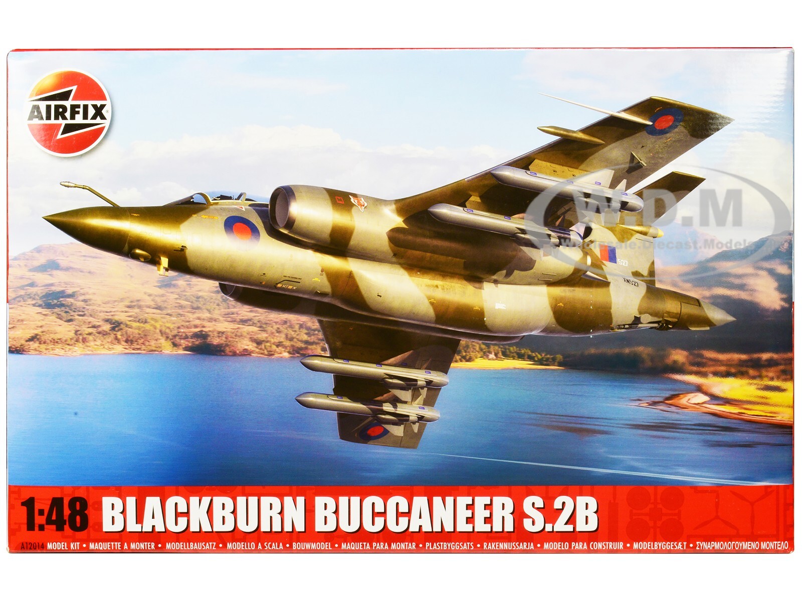 НАБОР МОДЕЛЕЙ САМОЛЕТА BLACKBURN BUCCANEER S.2B 4-ГО УРОВНЯ В МАСШТАБЕ 1/48 ОТ AIRFIX A12014