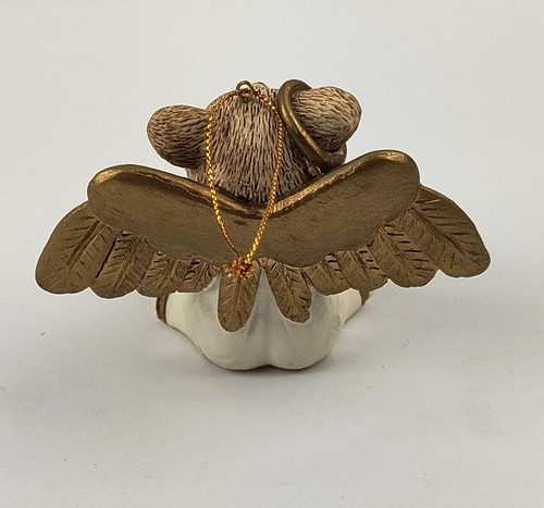 1996 Claire's Christmas Ornament Tree Decoration Teddy Bear w Angel Wings - Picture 4 of 5