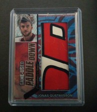 2019 Jonas Gustavsson Game Used Paddle Down Stick President's Choice 2/5