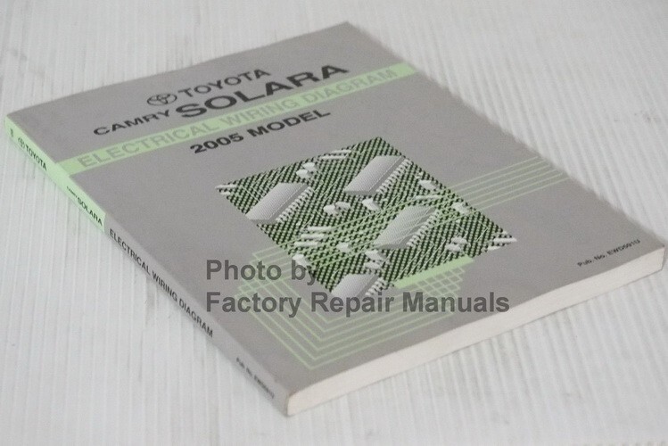 2005 Toyota Camry Solara Electrical Wiring Diagrams Original Factory