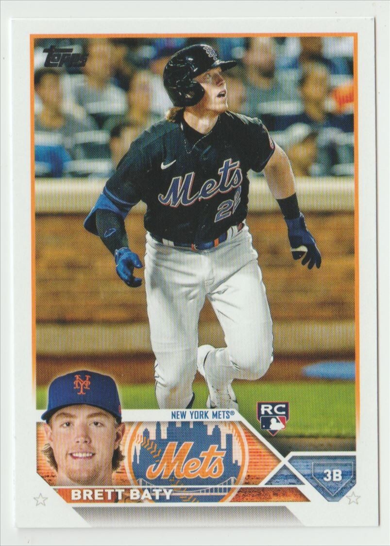 2023 Topps #89 Brett Baty RC Baseball Card New York Mets
