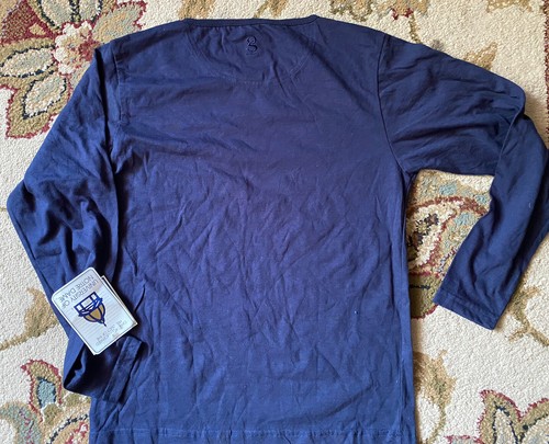 Camiseta para mujer Notre Dame Gear Brand 1842 S azul marino manga larga puerta trasera nueva con etiquetas - Imagen 2 de 5