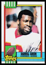 Darrell Green, 1990 Topps, #136, Washington Redskins,