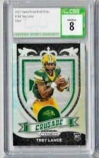 2021 PANINI Prizm Draft Picks Trey Lance Silver CSG 8 RC