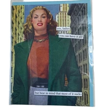 Anne Taintor All Occasion Happy Birthday Greeting Card Humor 50s Women 31790