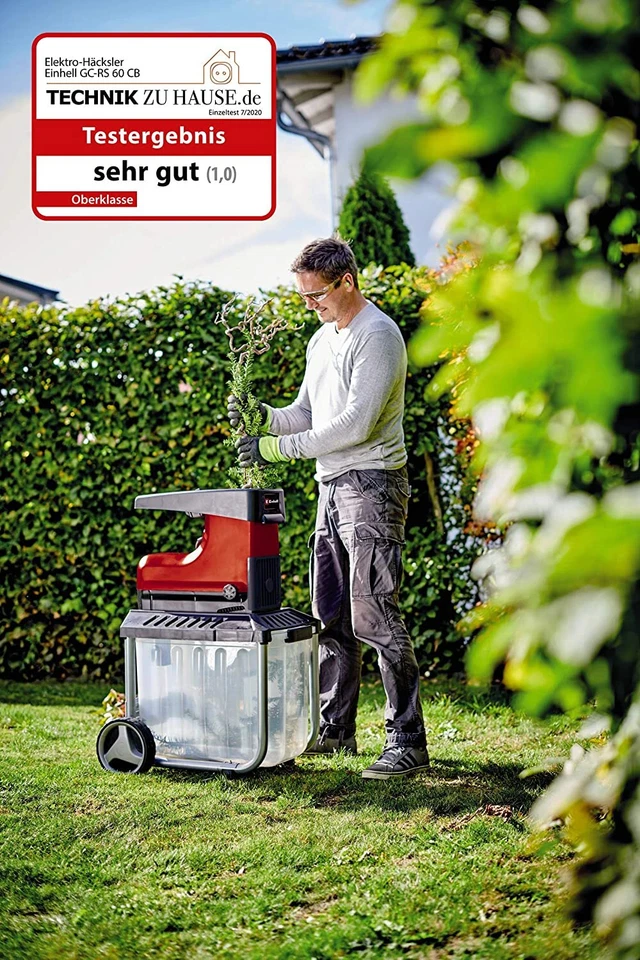 Einhell GC-RS 60 CB Elektro-Leisehäcksler 2800 W 60 L Boxvolumen bis max 45 mm - Bild 2 von 4