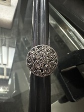 Sterling Silver Marcasite Ring Size 6