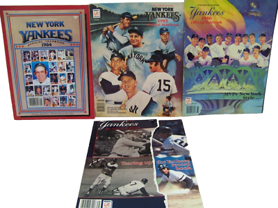 Lot Of 4 New York Yankees Official Yearbooks 1984, 1985, 1986