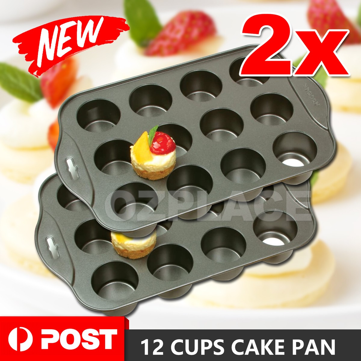 Baking Tins Cheesecake Small Tins 2X 12 Cups Mini Individual