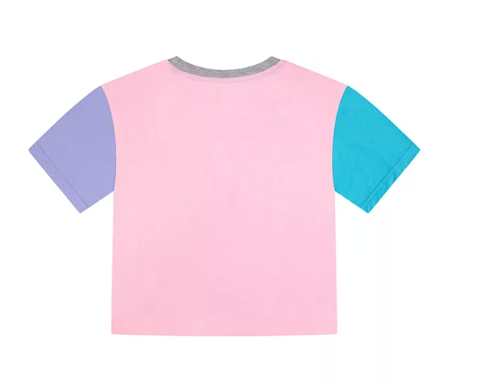 Champion Kids Clothes Girls Original Boxy Script Tee Oxford Heather Colorblock