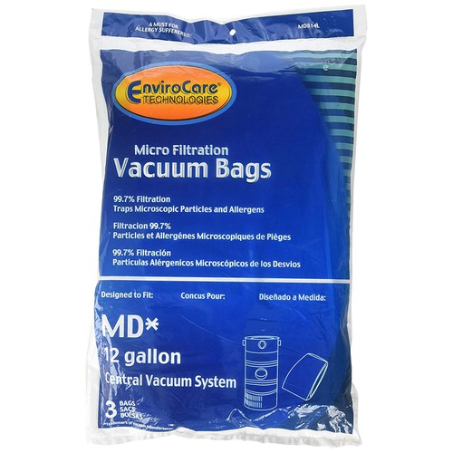 Modern Day 12 gallon MD814L, 721 Allergen Style Central Vacuum 3 Bags