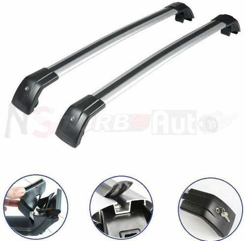 2Pcs Fits for Jaguar F-Pace F Pace 2016-2024 Roof Rail Rack Cross Bar Crossbar - Picture 4 of 12