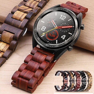 Wooden Bracelet + Tool. Wrist Watch Band 20mm 22mm Straps. For Samsung Huawei...