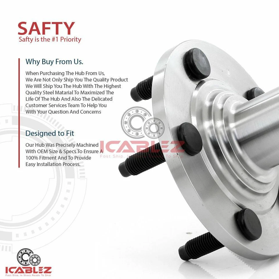 [DELANTERO (cantidad 1)] Conjunto de buje de rueda para Mercury Sable 1991-1995 modelo tracción delantera sin ABS Foto 4 de 4