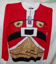 Ugly Christmas Sweater Mens New NWT XXL Hairy Chest Santa Novelty Nipples Funny