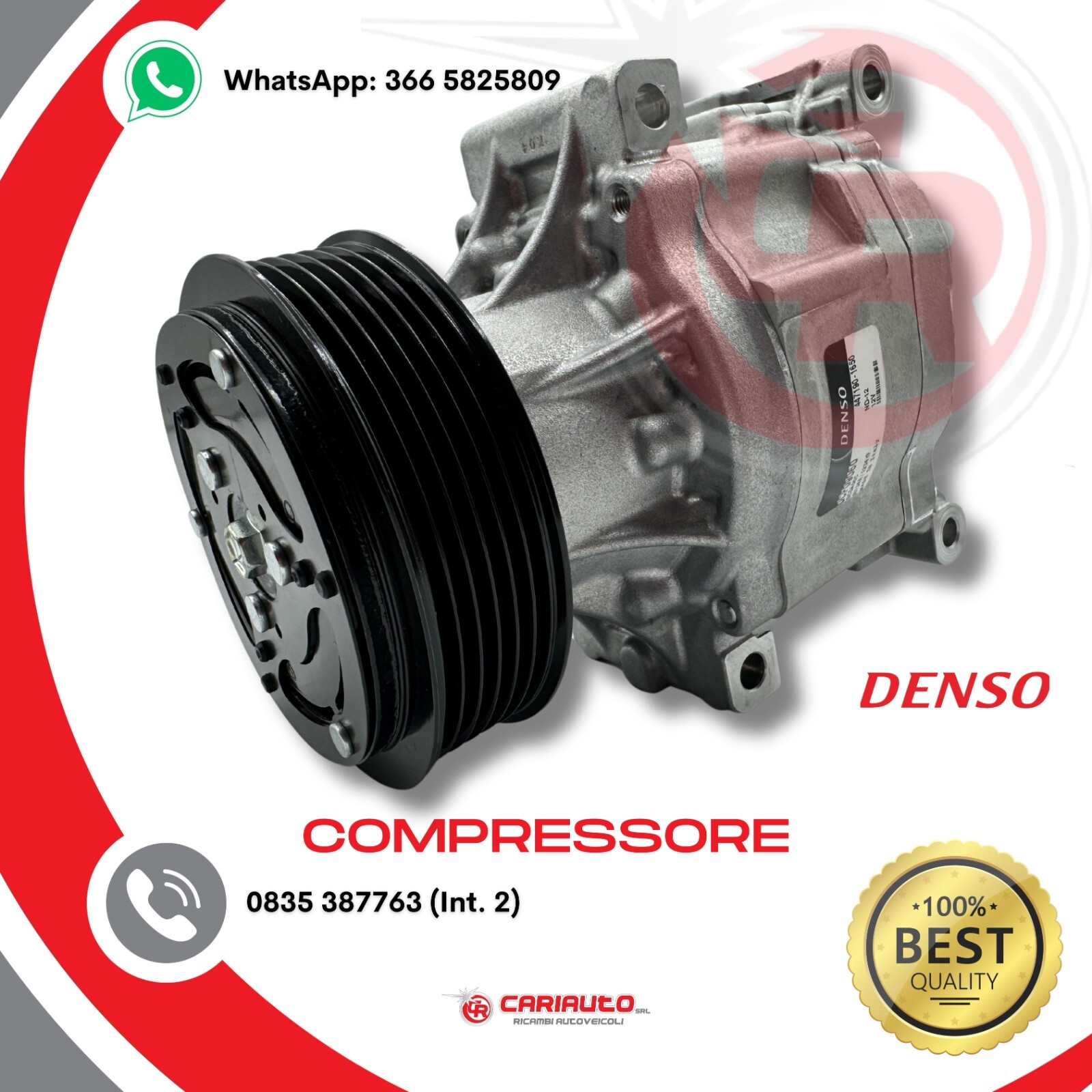 Compressore DENSO Aria Condizionata Fiat 500 Punto Panda 1.3 MJ Jtd DCP09060