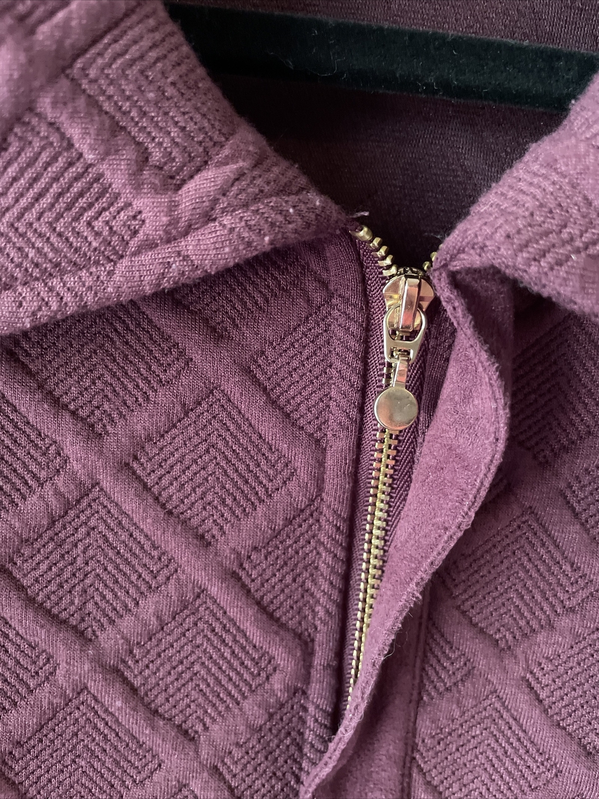 soft surroundings large Pullover Maroon Quarter Z… - image 4