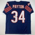 Facsimile Autographed Walter Payton Chicago Blue Reprint Jersey Size Men's XL