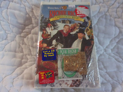 RICHIE RICH'$ CHRISTMAS WISH VHS NEW SEALED CLAMSHELL TOY MONEY CLIP EUGENE LEVY